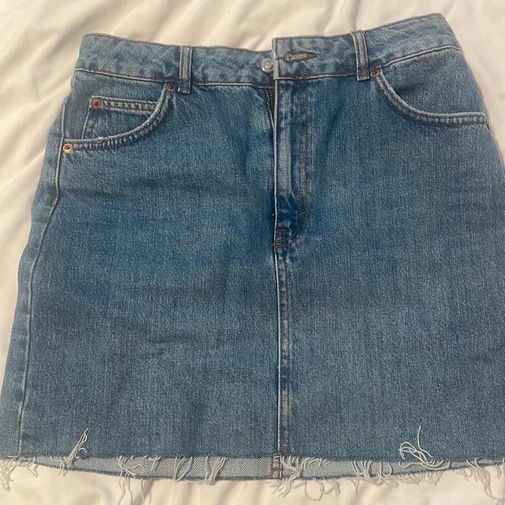 Top shop denim skirt